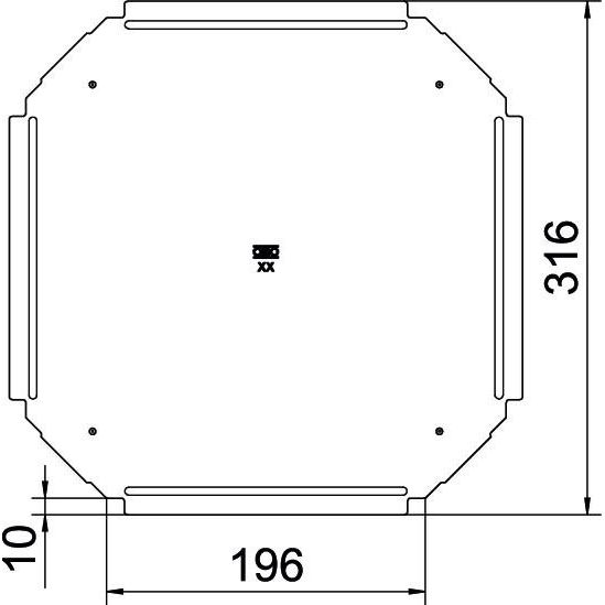 OBO Bettermann - Deckel Kreuzstück für Kabeltragsystem Deckel für Kreuzung RKD 200 A2 B200mm