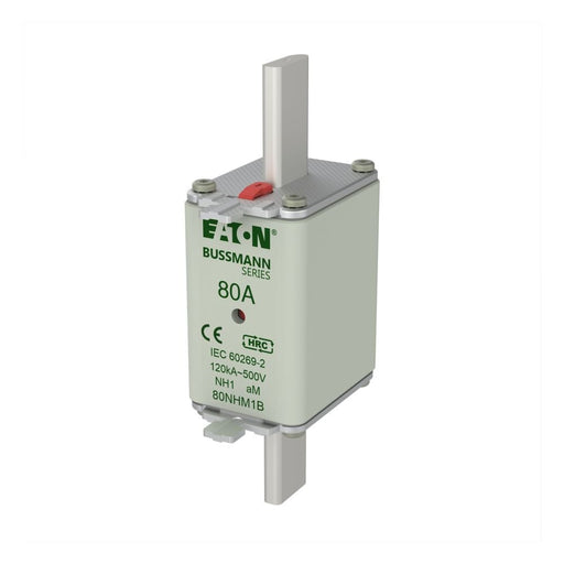 Eaton - Messersicherung Sicherungseinsatz Nieders. FUSE NH 1 #80NHM1B 80A AC 500V 120kA − 3 Stück