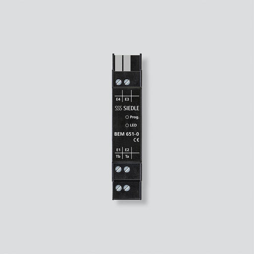 Siedle&Söhne - Zusatzgerät für Türkommunikation Bus-Eingangs-Modul BEM 651-0 Schwarz Hutschiene