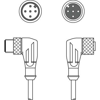 Leuze - Konfektioniertes Sensor-Aktor-Kabel Verbindungsleitung KDS DN-M12-#50143385