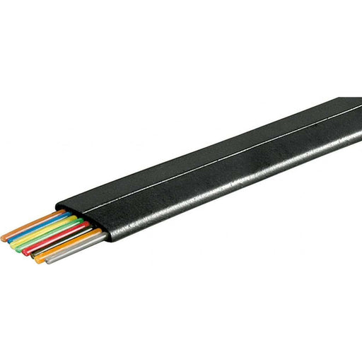 Goobay - Daten- und Kommunikationskabel Telefonflachkabel 100 m R. 93308 sw,8adrig