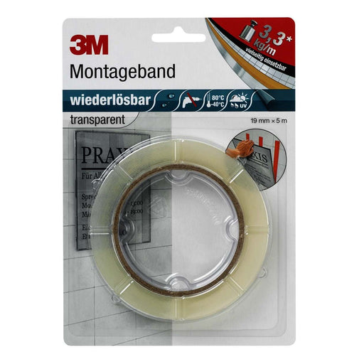 3M - Klebeband Doppelseitiges Klebeband 8899195 19mmx5m,transpar
