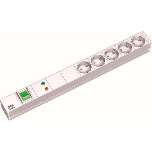 Bachmann - Power distribution unit (PDU) 19Zoll Steckdosenleiste 5f 333.403 mit Schalter, alu