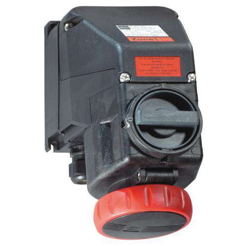 Stahl - Explosionsgeschützte CEE-Steckdose (IEC 60309) Schaltersteckdose 8570/11-506-S#273898 16A,3p.,220-415V,rot