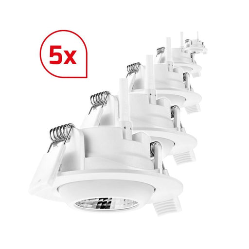 Dotlux - Downlight/Strahler/Flutlicht LED-Downlight-Set (VE5) 600092 3000K