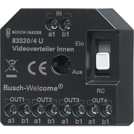 Busch-Jaeger - Zusatzgerät für Türkommunikation Aktiv Videoverteiler 83320/4 U innen UP