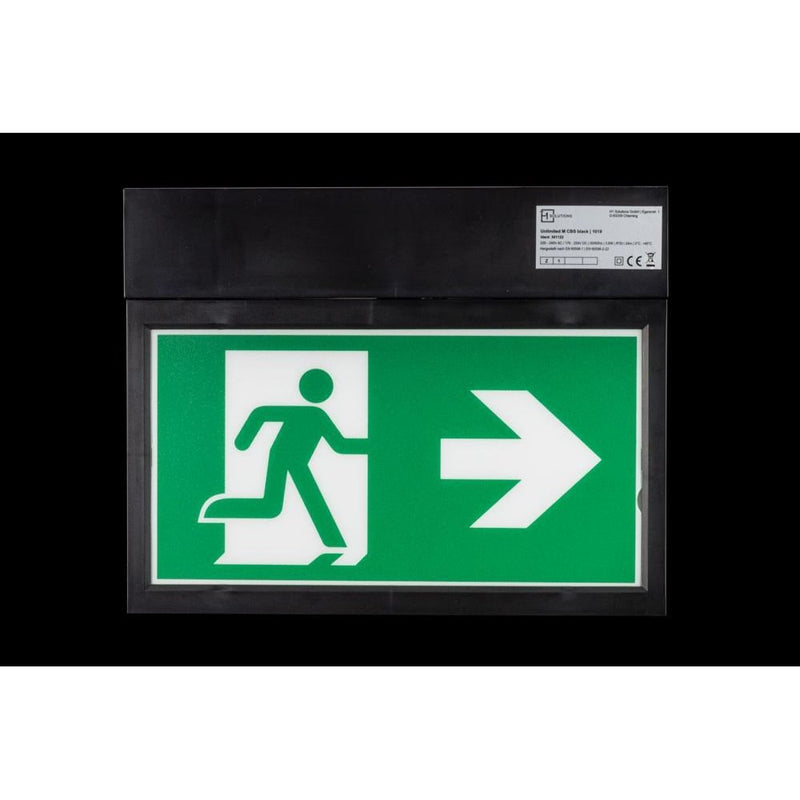 H1 - Sicherheitsleuchte Rettungszeichenleuchte UnlimitedMCBS-Tblack