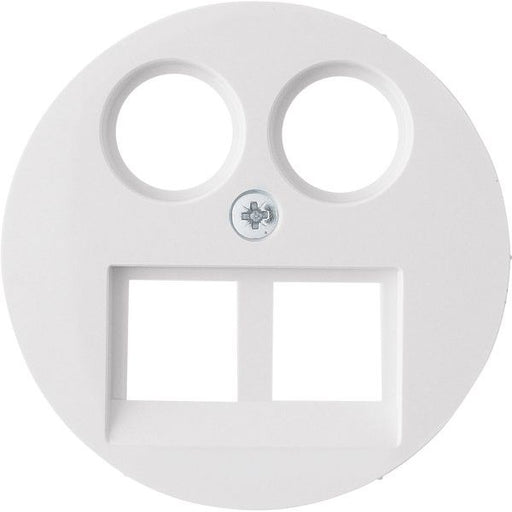 Berker - Einsatz/Abdeckung für Kommunikationstechnik Zentralstück 2fach pws 14452089 DATA/TV/FM Homeway