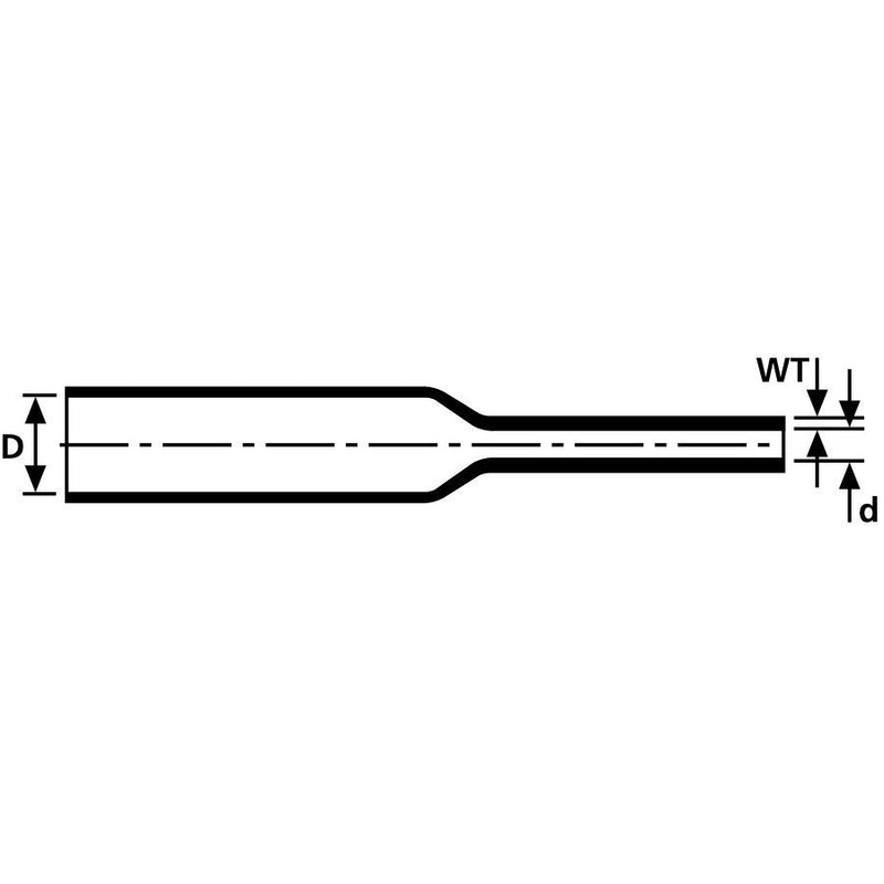 HellermannTyton - Schrumpfschlauch Warmschrumpfschlauch TREDUX HA47-19/6 dickwandig,1m