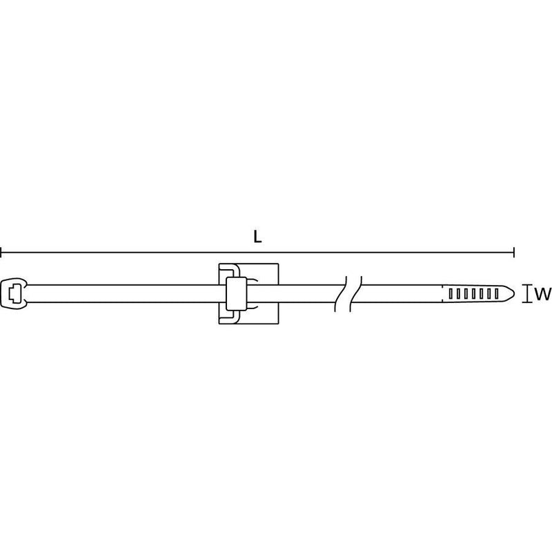 HellermannTyton - Kabelbinder Befestigungsbinder T50ROSEC23-MC5-BK-D1 − 500 Stück