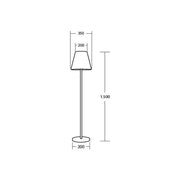 Brumberg Leuchten - Wegeleuchte LED-Terassenleuchte 65391100 weiß/schwarz