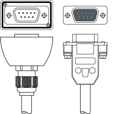 Leuze - Konfektioniertes Sensor-Aktor-Kabel Verbindungsleitung CB-D9-5000-5GF/GM