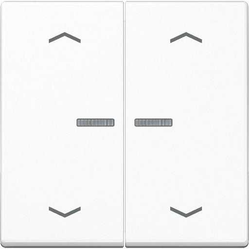 Jung - Abdeckung/Bedienelement für Installationsschalterprogramme Wippe Symbole aws A 595 KO5MP WW für Taster 2-fach