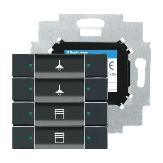 Busch-Jaeger - Bussystem-Tastsensor Tastsensor 4fach 6127/01-81 mit Busankoppler