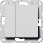 Gira - Installationsschalter Wippschalter BS 3-f. 2830015 aus System 55 Grau