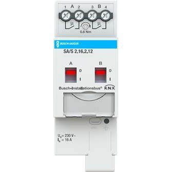 Busch-Jaeger - Bussystem-Schaltaktor Binärausgang 16A SA/S2.16.2.12 REG, KNX