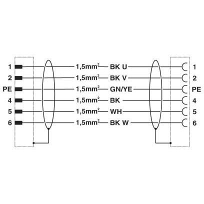 Phoenix Contact - Konfektioniertes Sensor-Aktor-Kabel Steckverbinder beidseitig K-5E-M23 M9/#1618965 kunststoffumspritzt − 2 Stück