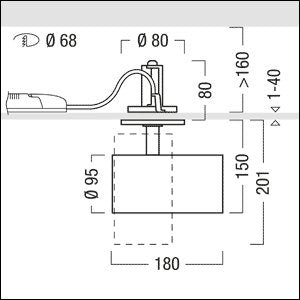 Zumtobel Group - Downlight/Strahler/Flutlicht LED-Halbeinbaustrahler V2-SR M 43 #60716705 830, ws