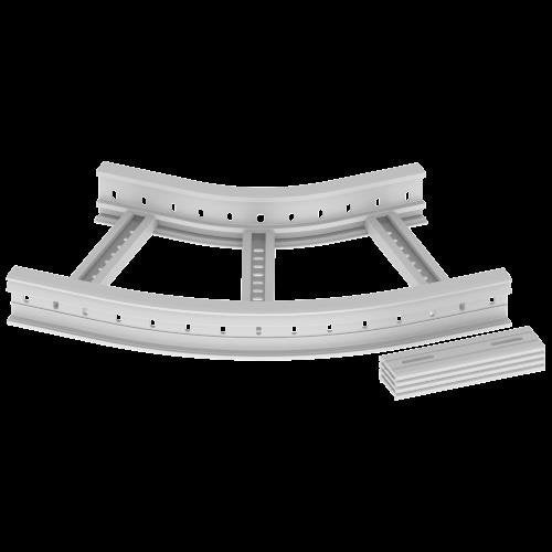 Unex - Bogen für Kabelleiter Flachbogen 45 Grad 67416-44 85x400 R300