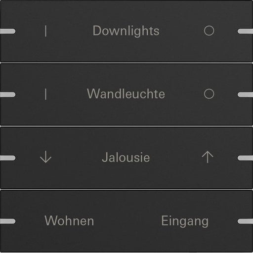 Gira - Bussystem-Tastwippe Wippenset 4-fach 5034905 Tastsens.4 TS4 sw