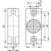 Schmersal - Magnetischer Näherungsschalter EEX-Magnetschalter BP 22/2 N (S)