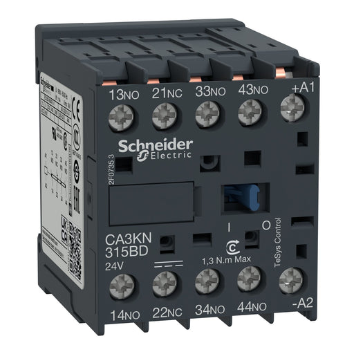 Schneider Electric - Hilfsschütz, Relais Hilfsschütz CA3KN315BD 3S, 1Ö, 24V DC