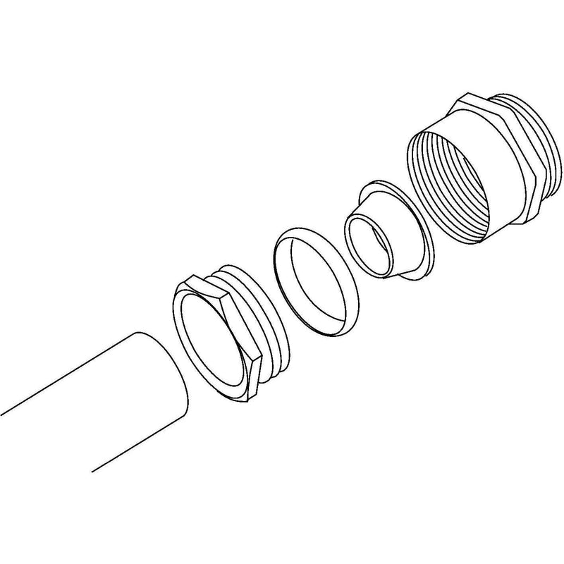 HKL - Metall-Schutzschlauch-Verschraubung Schutzschlauchverschraub. 330/11 − 25 Stück