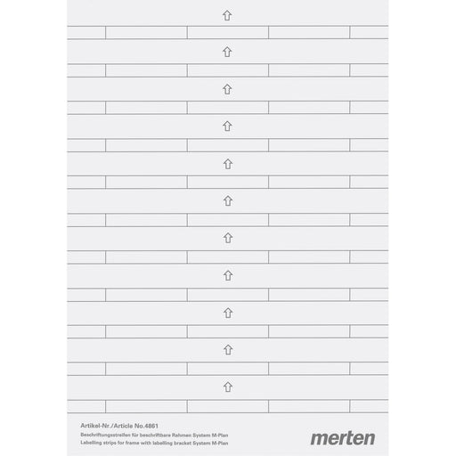 Merten - Bezeichnungsmaterial für Installationsschalterprogramme Beschriftungsstreifen pws 486100 f.M-PLAN-Rahmen