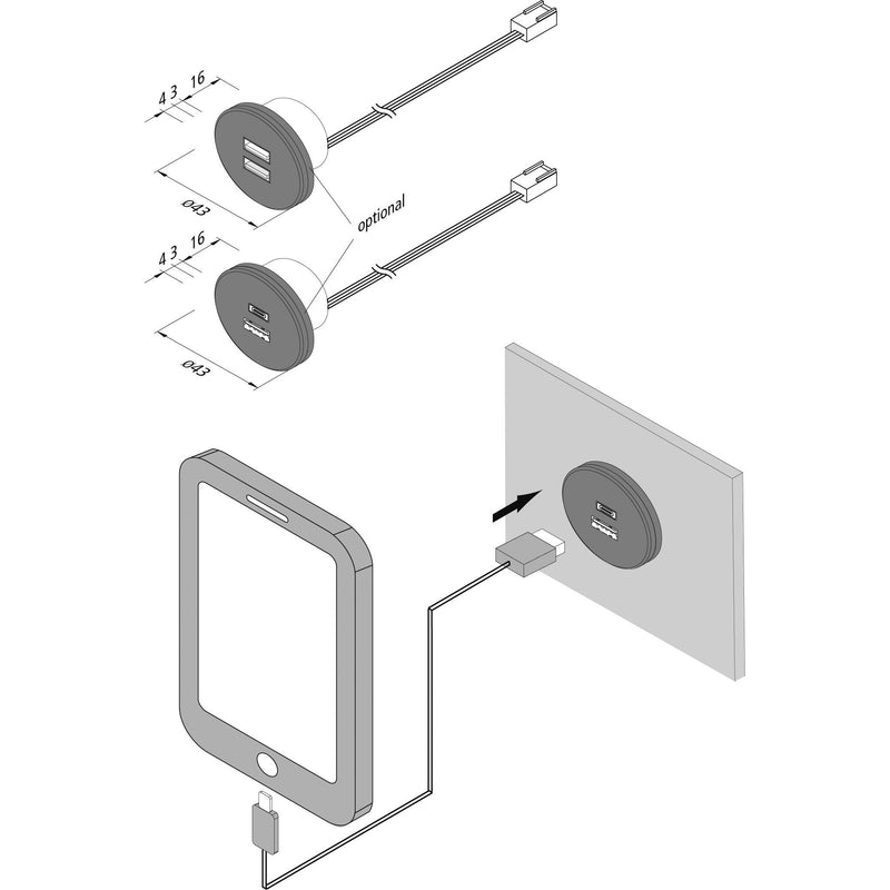 Hera - USB-Spannungsversorgung USB-A + USB-C Steckdose 21700101101 weiß