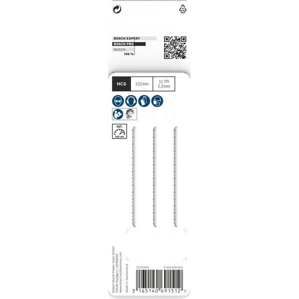 Bosch - Stichsägeblatt PRO Plastics PVC clean 2608667447 T302H Stichsägeblatt