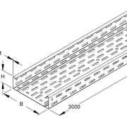 Niedax - Kabelrinne RLC 60.100 E3 OV 60x100x3000mm − 3 Meter