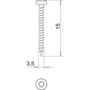 OBO Bettermann - Holz-/Spanplattenschraube Golden-Sprintschraube 4758T 3.5x15 − 200 Stück