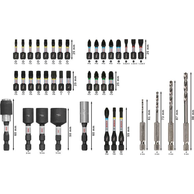 Bosch - Werkzeugset PRO Impact Schrauberbits 2608521U87VE(40) und Holzbohrer Set