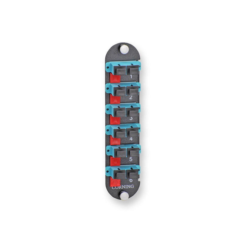 Corning - Moduleinsatz für Patchpanel LWL CCH Panel sw 12 Fiber CCHE-CP12-57 6xSC-DX OM1 MM Keram