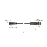 Turck - Konfektioniertes Sensor-Aktor-Kabel Aktuator- u. Sensorleitung PKG3M-0.6-RSC4T/TXL PUR − 1 Stück