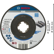 Bosch - Trenn-/Schleifscheibe PRO Metal X-Lock 2608619783 Trennscheibe 125 x