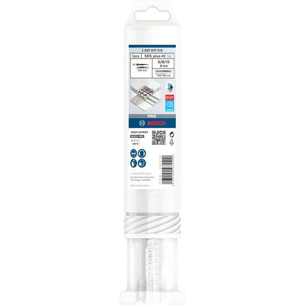 Bosch - Werkzeugset PRO SDS plus-4C Meißel- 2607017515 und Bohrersatz 5-tlg