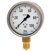 Wika Wiegand - Rohrfedermanometer KapsFedMano 612.20.100 Cu 9879357 0..40mbar1/2NPTrue