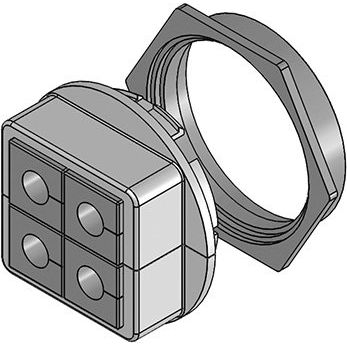 Icotek - Kabelverschraubung KVT SNAP - 63/4 grau − 5 Stück
