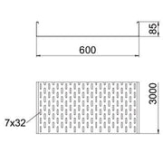 OBO Bettermann - Kabelrinne SKS gelocht SKS 860 FS mit Verbinder − 3 Meter
