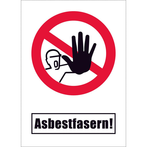 Cimco Werkzeuge - Warn-/Hinweisschild Warntafel ASBEST 495x660 182675 UV-stabil, 2-farbig