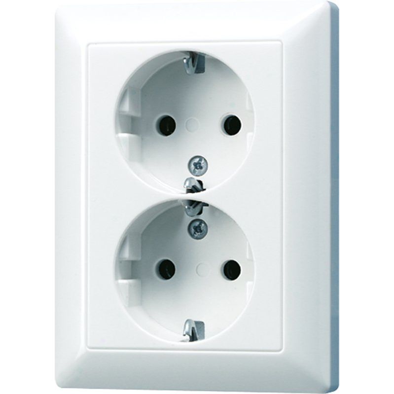 Jung - Steckdose SCHUKO-Steckdose aws AS 5020 KIU WW 16A 250V 2-fach