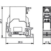 Telegärtner - Modularer Steckverbinder STX Tragschienen-Verbinder 100007435 RJ45 Modul A Cat.6A