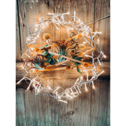 Hellum - Festbeleuchtung LED-Metallkranz 80-LED 577921 Durchmesser 30cm,ww