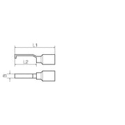 Weidmüller - Verbinder für Cu-Leiter zum Verpressen Kabelschuh HOOKBLA 0,25-1,5 SW max.: 1.5 mm² − 100 Stück