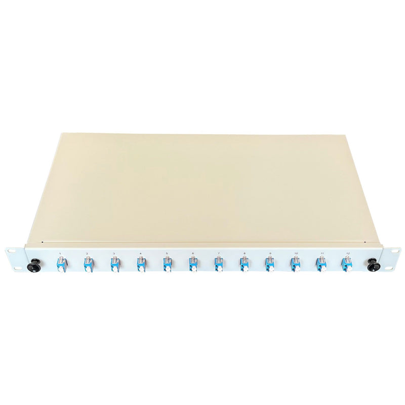 Paschke - Patchpanel LWL Spleissbox ausziehbar 19" 442304-12SA 12x LCd OS2 BLAU