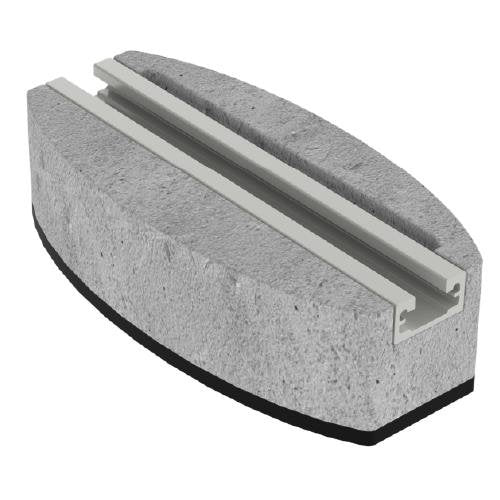 Unex - Ausleger für Kabeltragsystem Beschwerungsstein 60305-48 grau 300 U48X − 1 Stück