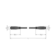 Turck - Konfektioniertes Sensor-Aktor-Kabel Aktuator- u. Sensorleitung PKG4S-3-PSG4S/TXL PUR