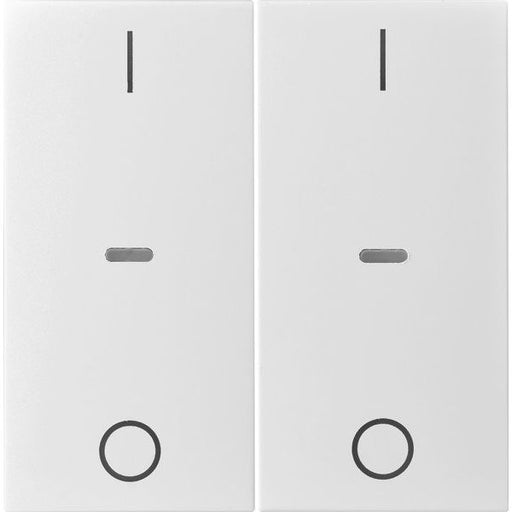 Berker - Abdeckung/Bedienelement für Installationsschalterprogramme Abdeckung Tastsensor-Modul 80962382 2-fach weiß