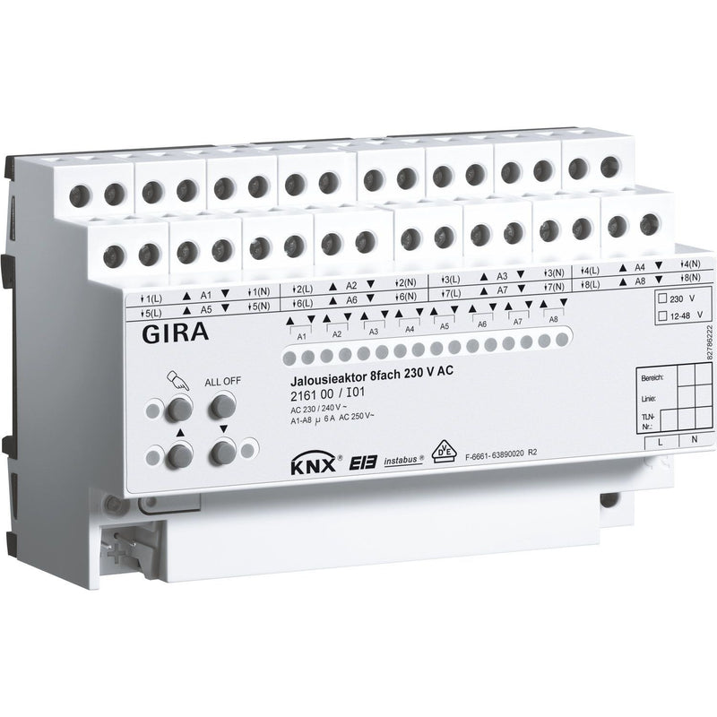 Gira - Bussystem-Jalousieaktor Jalousieaktor 216100 AC KNX/EIB REG